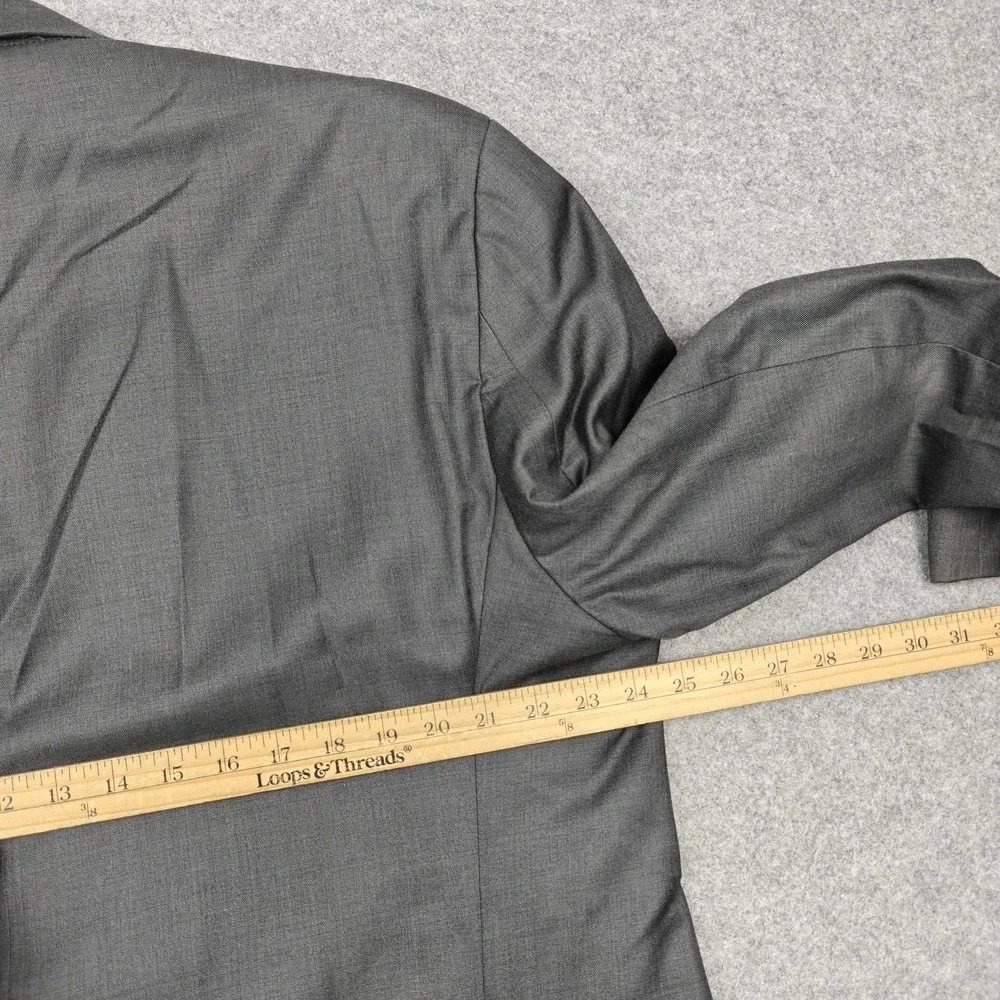 Michael Kors Suit Jacket Mens 50R Gray Polyester Two Button Classic Fit